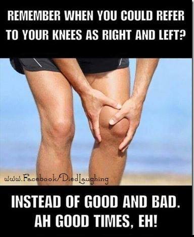 left and right knee